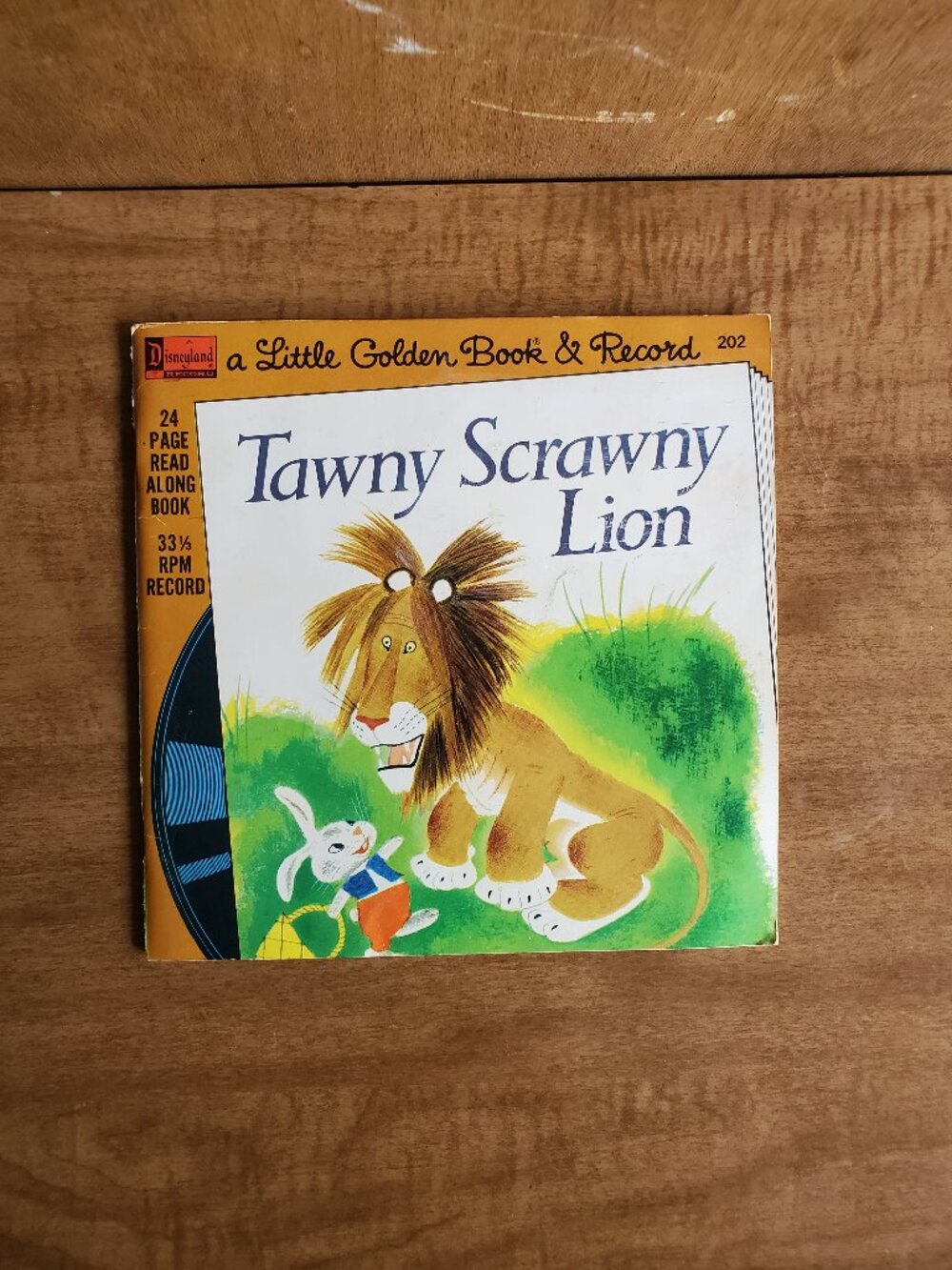 Vintage Tawny Scrawny Lion Little Golden Book and Record